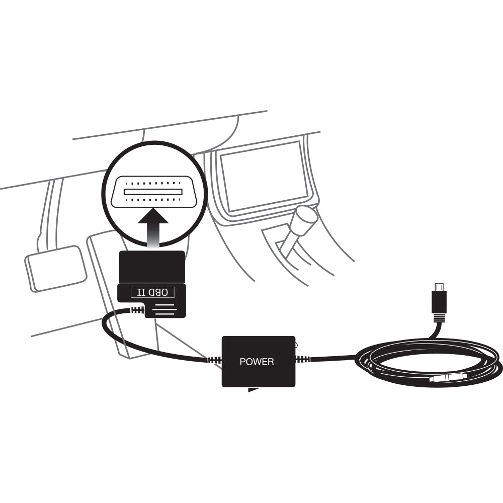 2.5A DIY Hardwire Kit – OBDII Port to Micro-USB